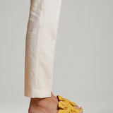 Damen Wedge Sandalen mit Geflochtenem Absatz und Schleifen-Detail