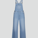 Damen-Overall mit weitem Bein, Trägern und Fronttasche