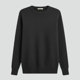Damen Strickpullover mit Rundhalsausschnitt und geripptem Saum
