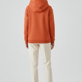 Damen Pullover Hoodie mit Sherpa-Futter und gerippten Bündchen