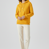 Damen Pullover Hoodie mit Sherpa-Futter und gerippten Bündchen