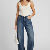 Damen Weite Jeans mit Taschen und Fleece-Futter