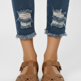Damen Retro Riemensandalen mit Schnallenverschluss