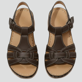 Damen Retro Riemensandalen mit Schnallenverschluss