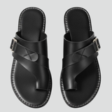 Damen Sandalen mit Schnalle und strukturiertem Finish