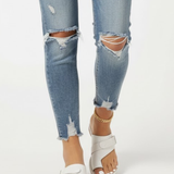 Damen Sandalen mit Schnalle und strukturiertem Finish