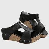 Damen Orthopädische Sandalen mit Reißverschluss vorne für den Sommer