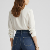 Hochgeschnittene Denim-Shorts mit umgeschlagenem Saum für Frauen