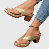 Damen Orthopädische Sandalen mit Mittelhohem Absatz für den Sommer