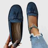 Damen Leder Slipper mit Mokassin-Stitch Detail für den Alltag