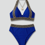 Bikini-Set für Damen mit Triangel-Oberteil und hochgeschnittenem Unterteil